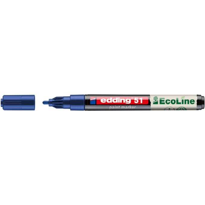 Paintmarker edding 51 EcoLine op waterbasis 1-2mm blauw