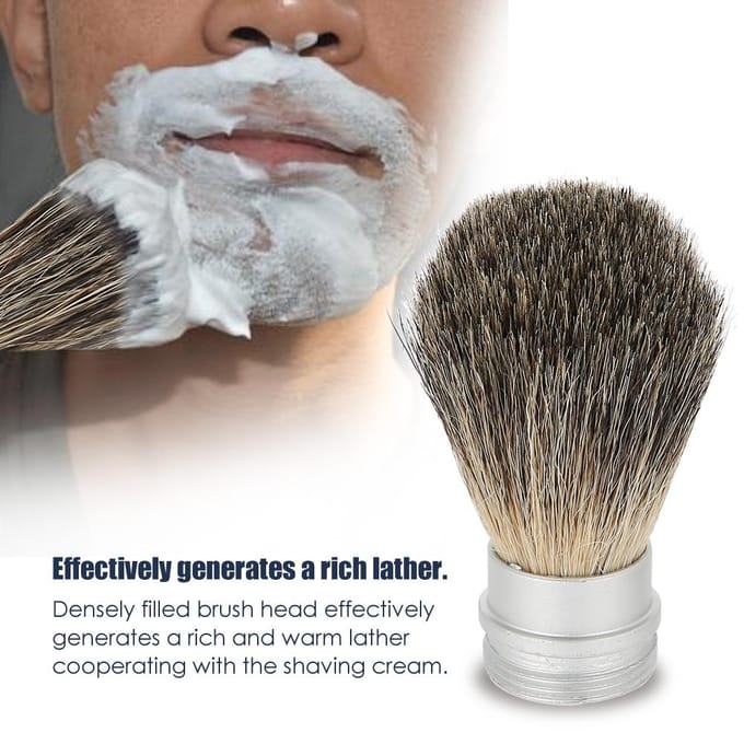 Baard Scheergereedschap Draagbare Baardborstel Voor Mannen Beste Borstelhaarborstel Snorborstel gray