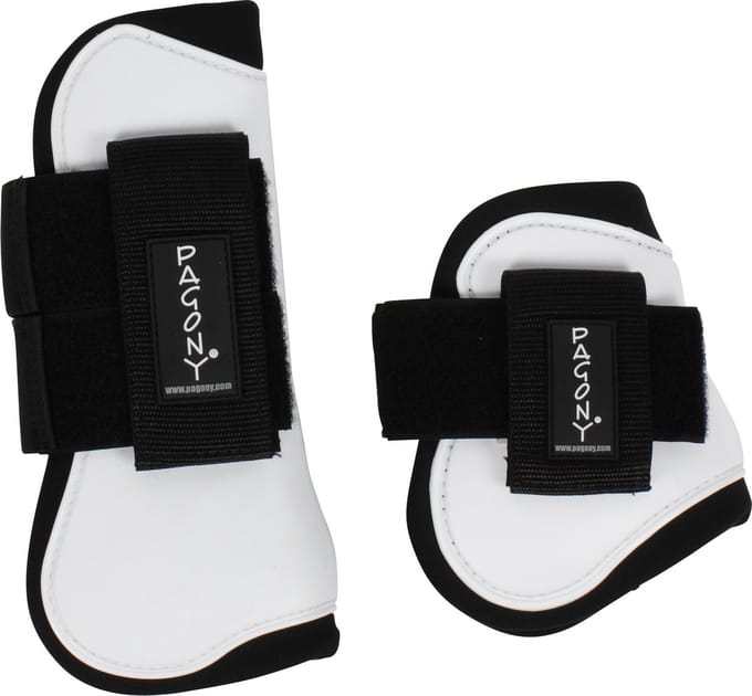 Pagony Pro Velcro Pees- En Kogelbeschermerset - Maat: Pony - Wit - Kunststof
