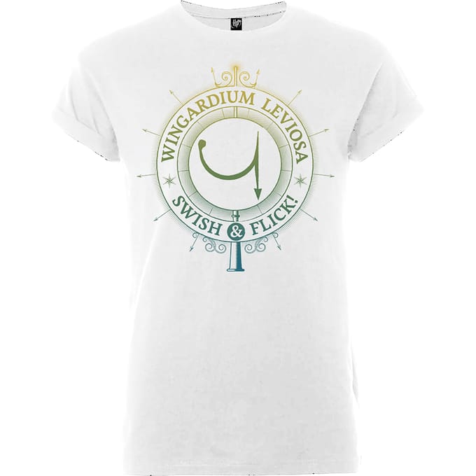 Harry Potter Wingardium Leviosa Swish & Flick Heren T-shirt - Wit - S