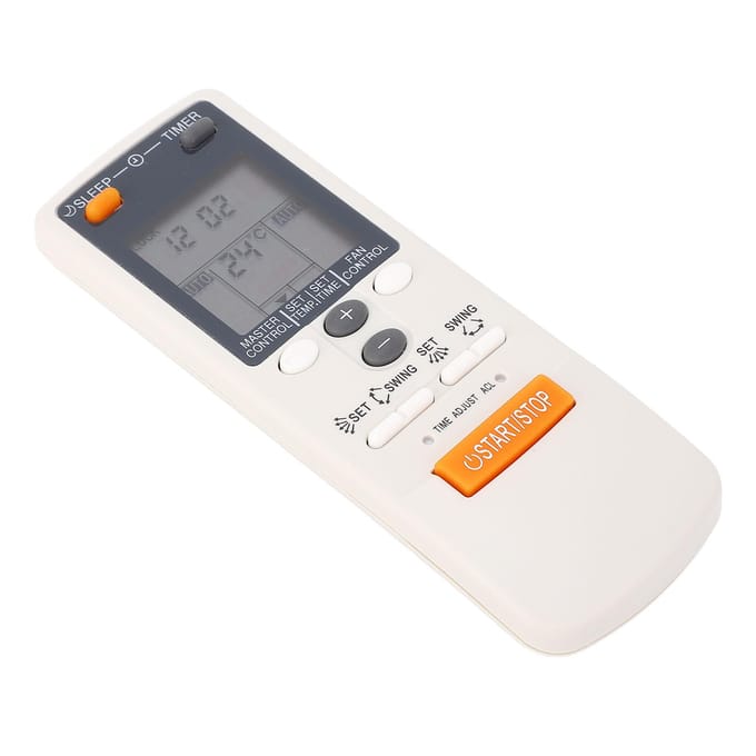 Airconditioner Afstandsbediening Vervanging Batterijgevoede Afstandsbediening voor AR‑JW27 AR‑JW33 white