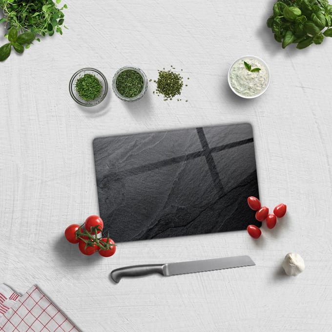 Black Rock PatroonTempered GlasSnijplank 20cm × 30cm - Glassnijplank