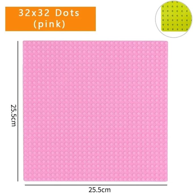 Plaques de base 32*32 Intemporelles Plaques de base 32x32 Points Ville DO-IT-YOURSELF Construction Briques de construction Figurines Jouets créatifs Briques Cadeaux rose
