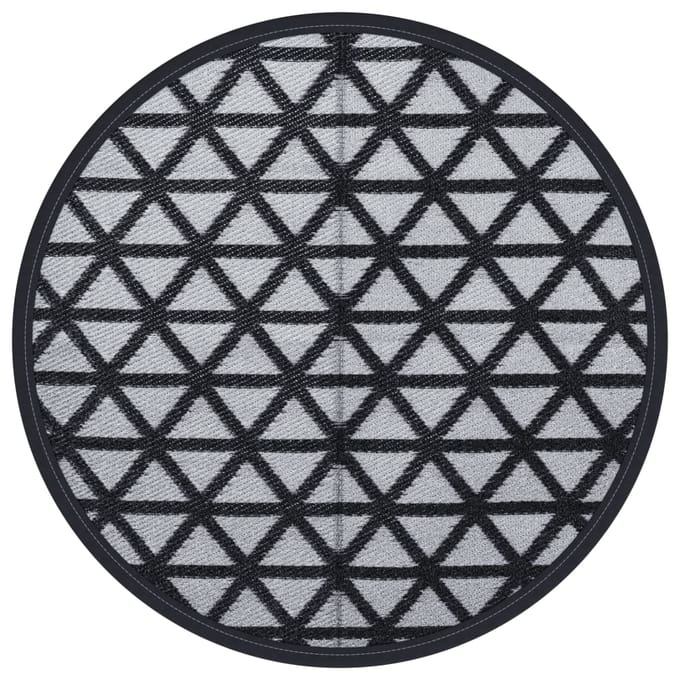vidaXL - Buitenkleed - ARAKIL - Ø120 - cm - polypropeen - zwart