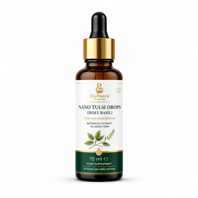 Nano | Tulsi leaf (Holy Basil) Drops-Botanical Extract | 15 ml