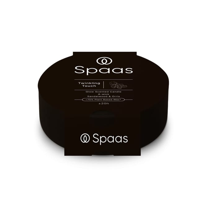 Spaas Glow - Geurkaars - 4-wiek - 20 uur brandtijd - Twinkling Touch