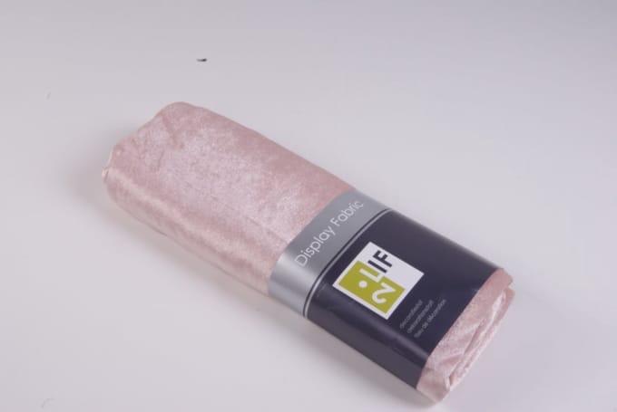 Decoratie stof velvet light pink 140 cm x 3 m