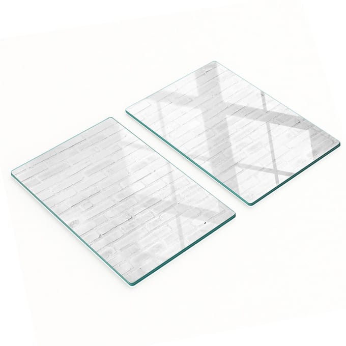 Glazen snijplanken met afbeelding van een bakstenen muur, 2x40x52 cm