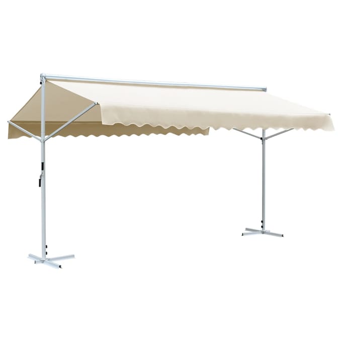 vidaXL - Luifel - vrijstaand - 600x300 - cm - crème