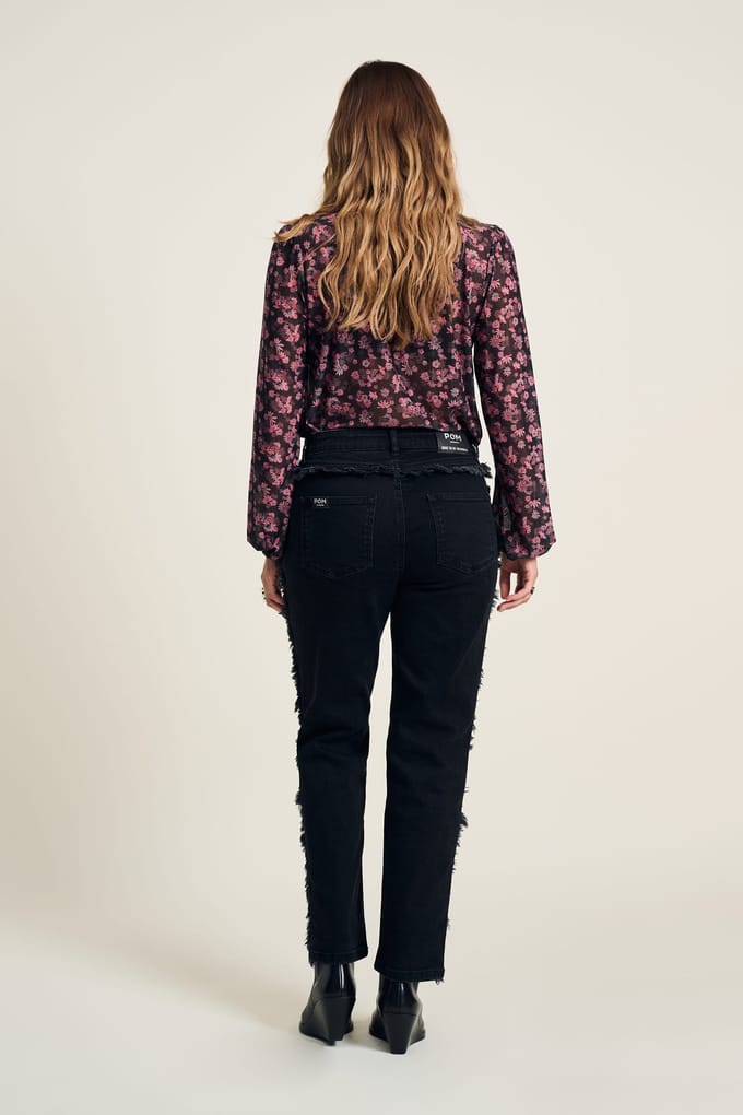 POM Amsterdam Jeans - Tapered Washed Black Maat: 38 | Slim Jeans Outlet | Dames | Zwart