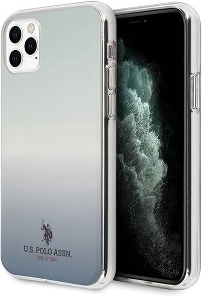 US Polo Assn USHCN58TRDGLB Gradient Pattern Collection Blue Case for iPhone 11 Pro
