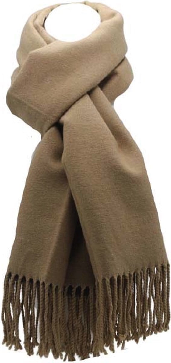 Winter Sjaal Dames Sjaal Effen Sjaal Camel-Grijs