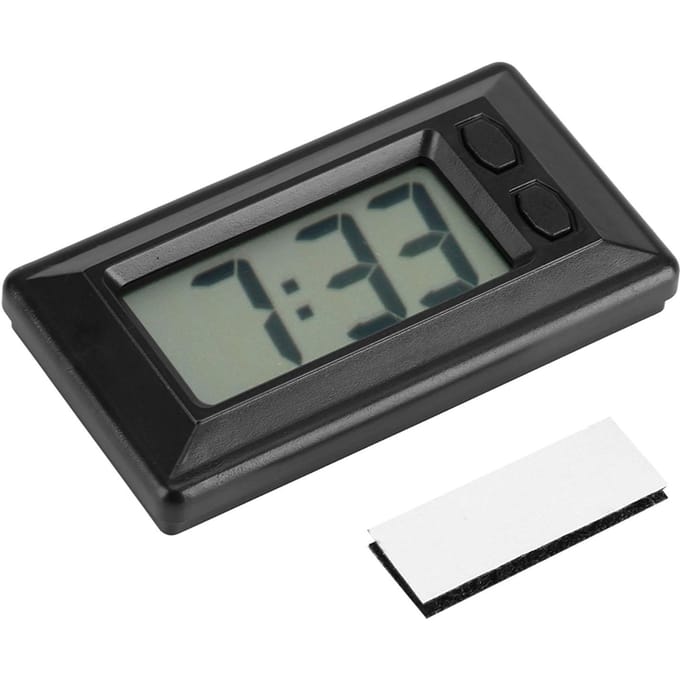 LCD Digitale Tafel Auto Dashboard Bureau Elektronische Klok Datum Tijd Kalender Weergave wit