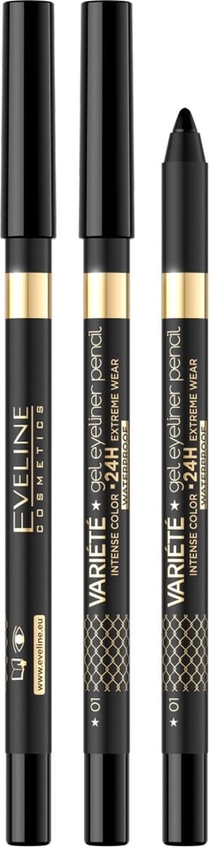 Variete waterproof gel oogpotlood 01 Zwart