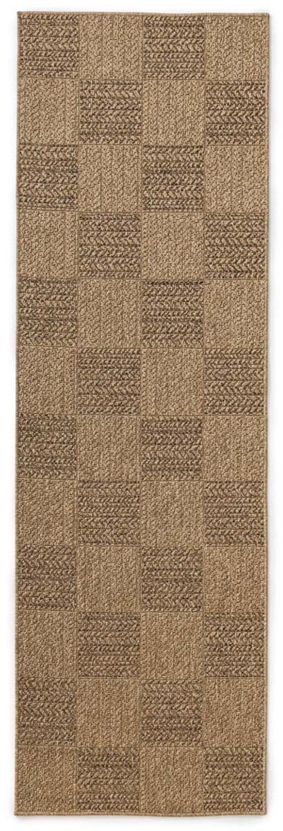 Jute balkonkleed - Cana Quadro beige 80x250