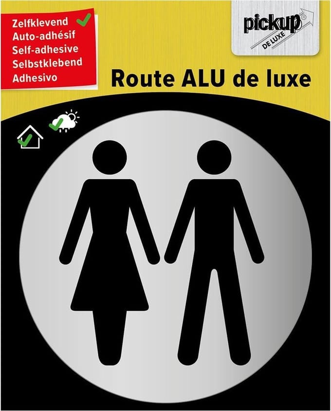 Pickup route rond diameter brushed alu dame heer - picto rond diameter 80 mm