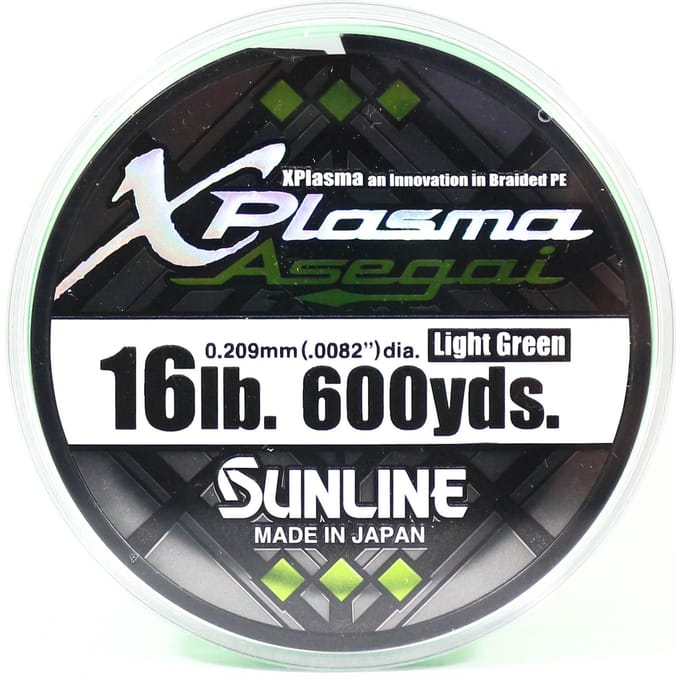 Sunline PE Line Asegai Xplasma 600yds PE 1.5 16lb Vert Clair (5073) vert clair