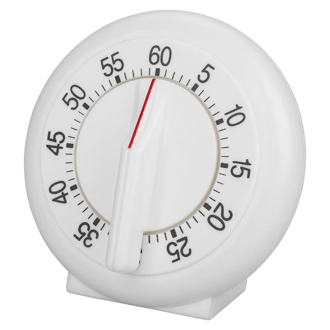 60 Minuten Ronde Vorm Timer Keuken Koken Ring Mechanische Teller Wekker black