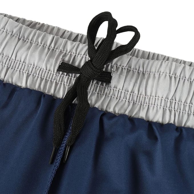 Heren 2 in 1 hardloopshorts, sneldrogend, ademend, actieve trainingsoefening S zwart