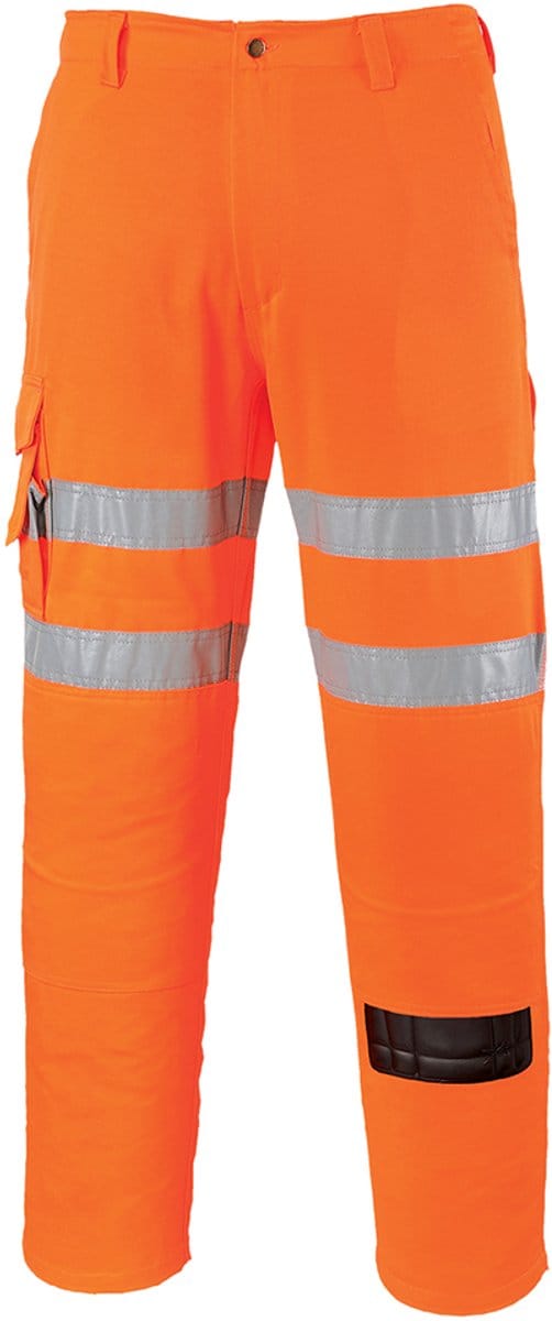 Portwest Spoorweg Combat Broek RT46 - Oranje Lang - M