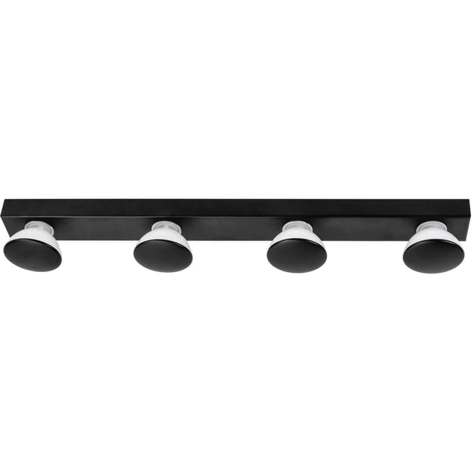 LIGHTME spiegellamp Aqua Hollywood 4-lamps zwart