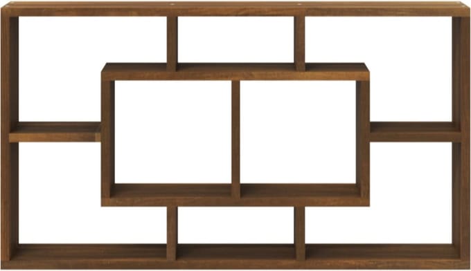 Wandschap 8 vakken bruineiken