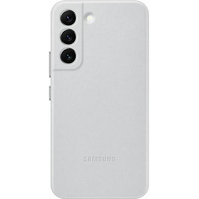 Hoesje voor Samsung Galaxy S22 Samsung Leer Lichtgrijs