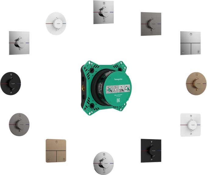 Hansgrohe ShowerSelect Comfort E Thermostaat - inbouw - 2 functies - mat zwart