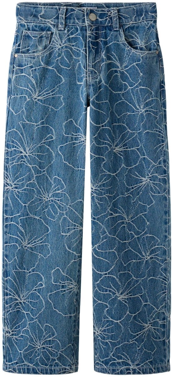 Name It - Broek - NKFRose - Wide Jeans - Medium Blue Denim - Maat 152
