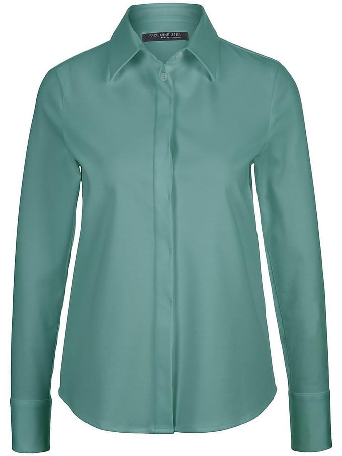 Jersey blouse 100% katoen Van Fadenmeister Berlin groen