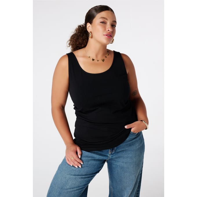 MS Mode Top 2-pack katoenen singlet extra long