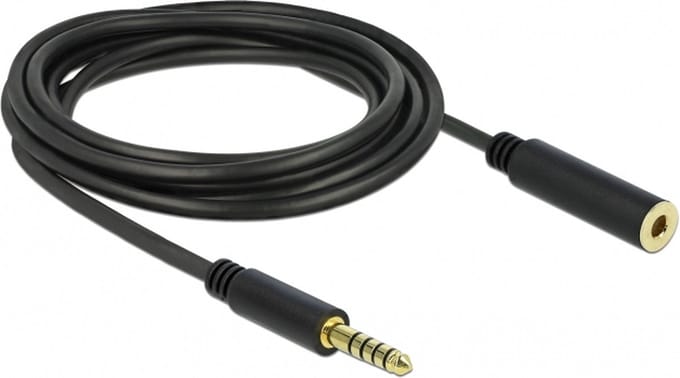 4,4mm Jack verlengkabel | gebalanceerd stereo (5-polig) | AWG24 | verguld | 3 meter