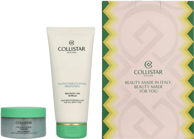Collistar Spring Set 350 ml - Deep Moistuirizing Fluid 200ml/Hydra-Illuminating Sublime Talasso Scrub 150gr