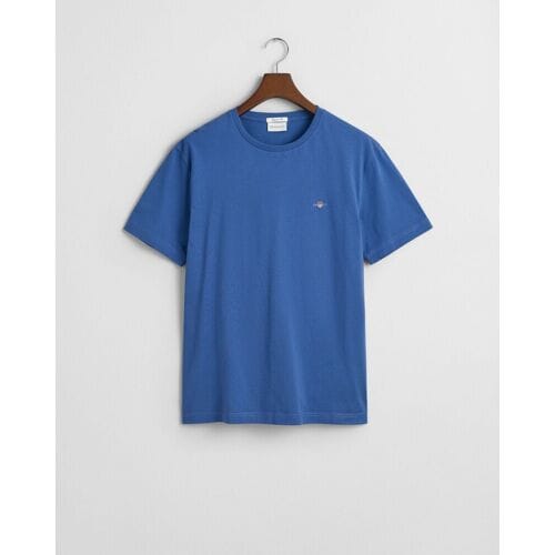 Gant T-Shirt Regular Uni Fine Shield Embroidery Vintage Blue / male