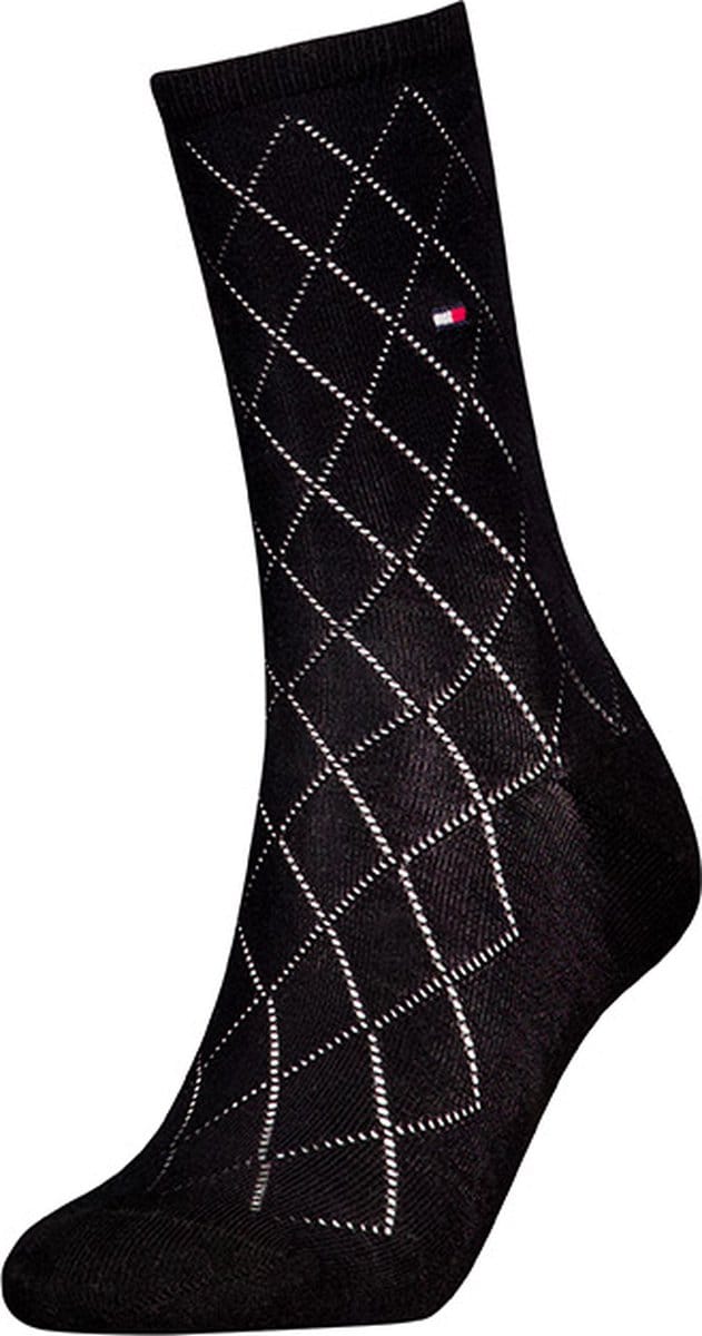 Tommy Hilfiger dames sokken premium argyle zwart