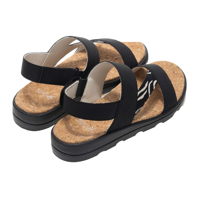 Regatta Dames/Dames Rylie Zebraprint Sandalen (Zwart)
