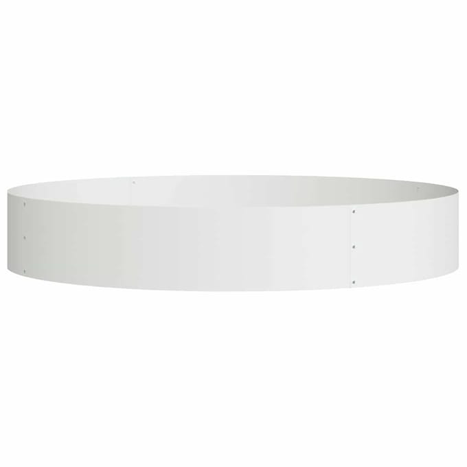 vidaXL - Plantenring - Wit - 120 - x - 120 - x - 20 - cm - Koudgewalst - staal
