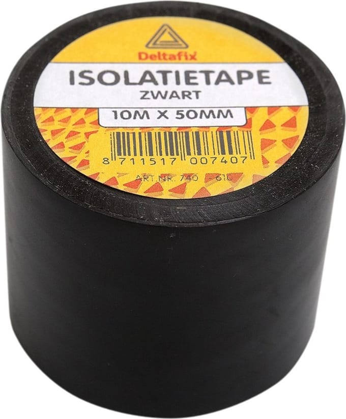 Isolatieband Barcode Zwart 10mx50mm - 740