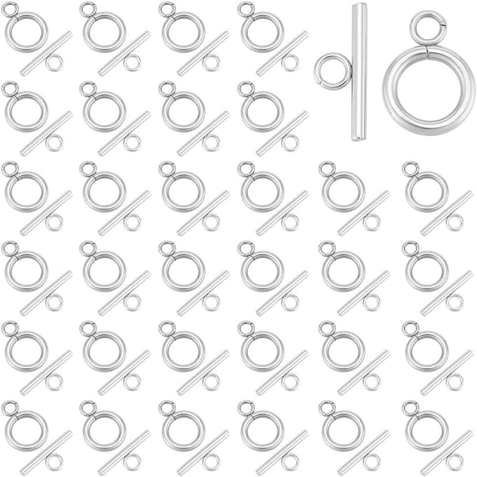 Toggle Sluitingen - OT Sluitingen - Sieraden Maken - Roestvrij Staal - 30 Sets - Zilverkleurig