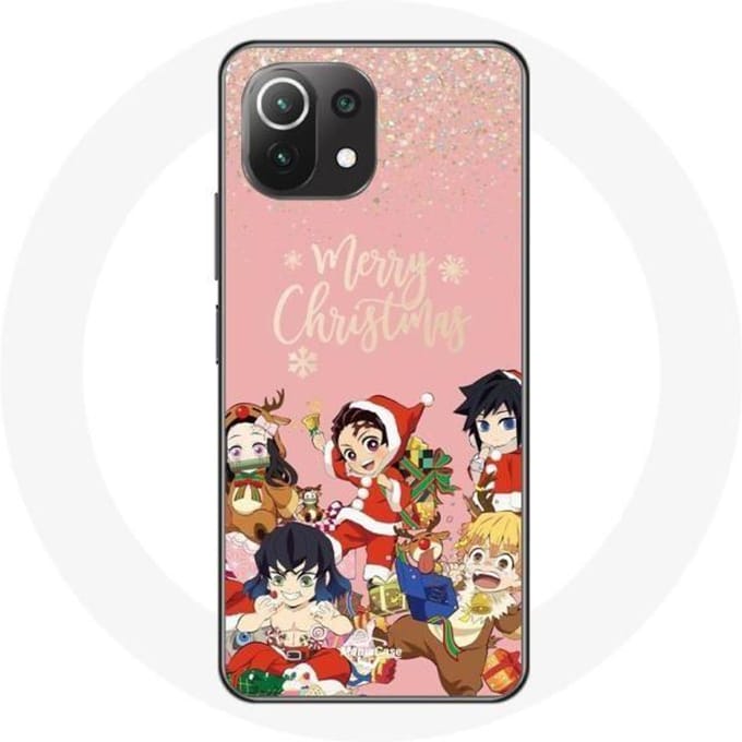 Coque pour Xiaomi Mi 11 Lite Demon slayer merry christmas affiche Anime Manga