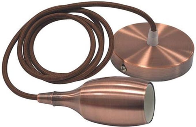 LED Hanglamp - Hangverlichting - Woby - Industrieel - Rond - Mat Koper Aluminium - E27