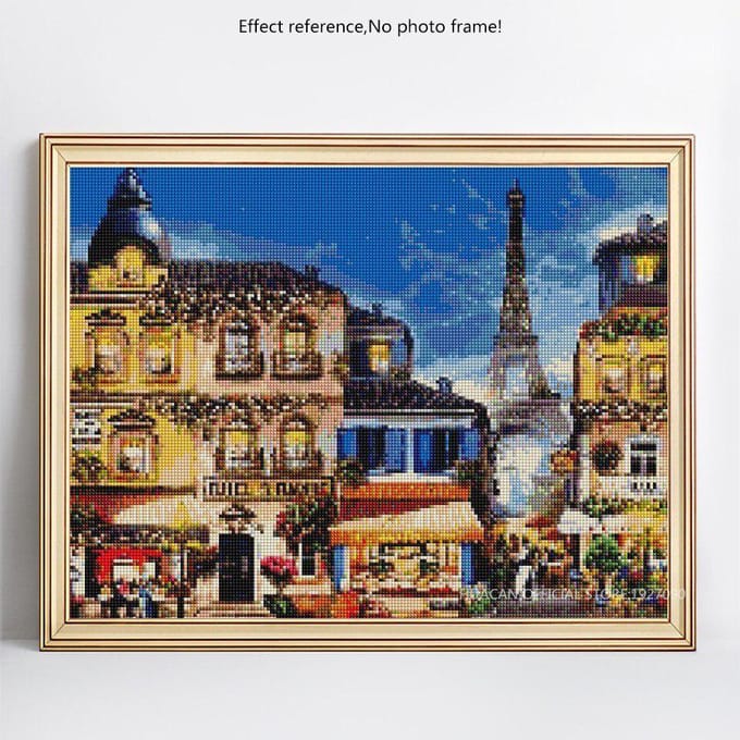 Peinture Diamant Ville Strass Broderie Diamant Vente Point de Croix 20X30CM blue