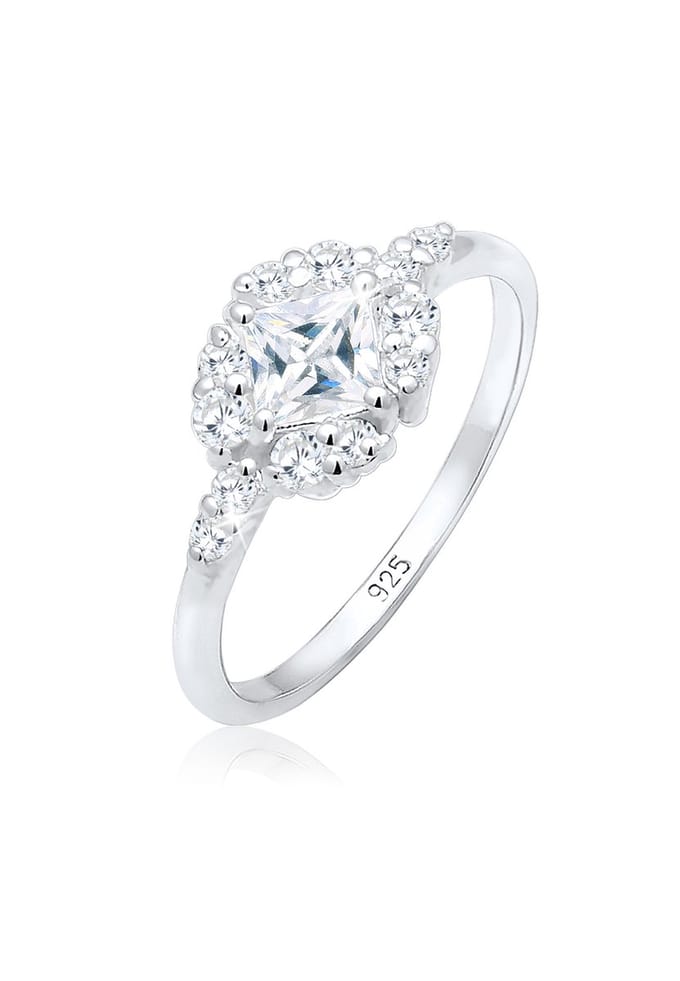 Elli PREMIUM - Ring - Dames Verloving Zirkonia Stenen Romantisch in 925 Sterling Zilver - Dames