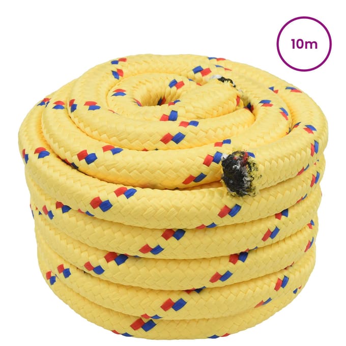 vidaXL - Boottouw - 10 - m - 3 - Geel - PP