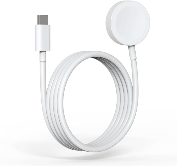 YONO Oplader geschikt voor Apple Watch - Type USB-C - Oplaadkabel - Charger - Accessoires - Wit