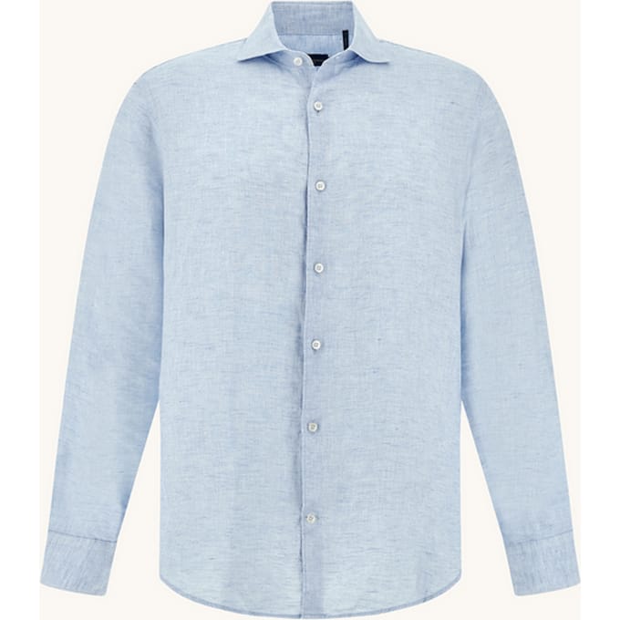 linnen shirt man blauw