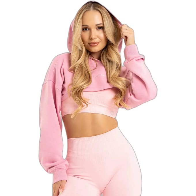 Dames Cropped Hoodie Gym Glamour