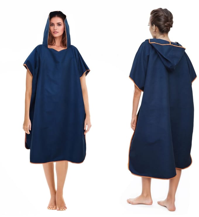 Dailygoods- Badponcho Microvezel - Lange Omkleedhulp - Surfponcho - Douchecape - Privé Kleedruimte - Universele Maat - Omkleedponcho