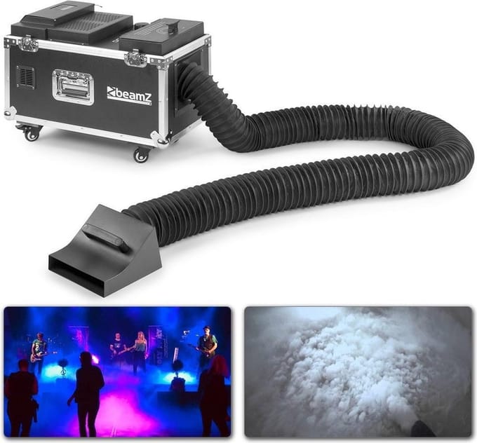 Rookmachine - BeamZ LF1500 ultrasone low fog machine - laaghangende rook