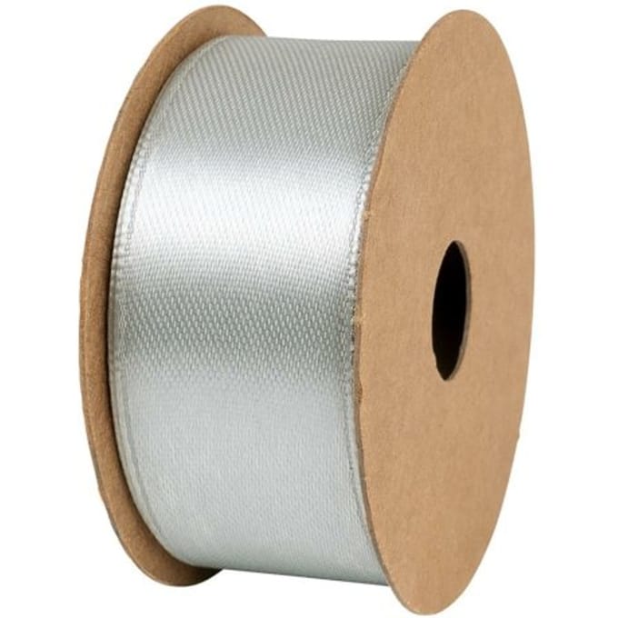 Stewo satijnen cadeaulint, formaat 25 mm. x 4 m., kleur licht grijs